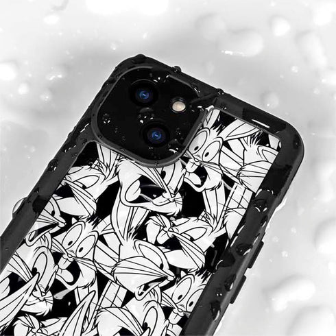Looney Tunes Bugs Bunny Super Sized Pattern iPhone 15 Plus Waterproof Case
